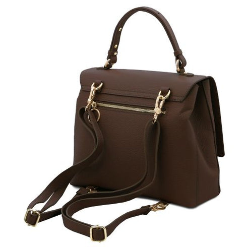 Silene - Leather convertible backpack handbag